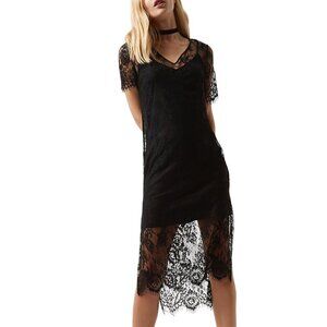 River Island Black Lace Peek-a-Boo Slip Women's Dress US 4/UK 8